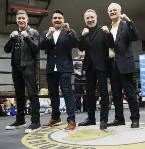 L to R-Joseph Sikora, Jorge Pacheco, Michael Flatley & Joe Birkett